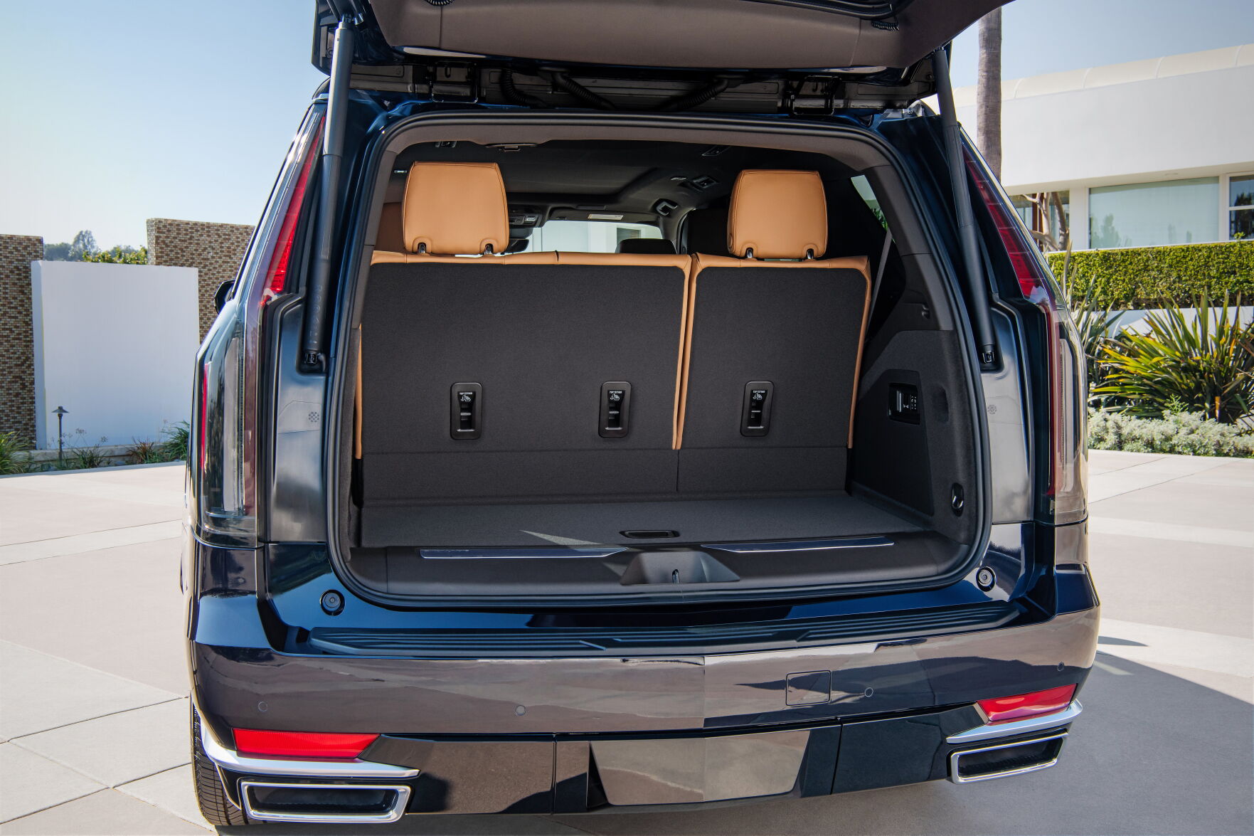 The new 2021 Escalade has 67.8% more cargo space behind the thir